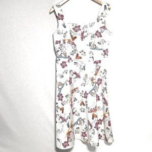 R&K Sundress Sz 8 Beach Print Multicolor
